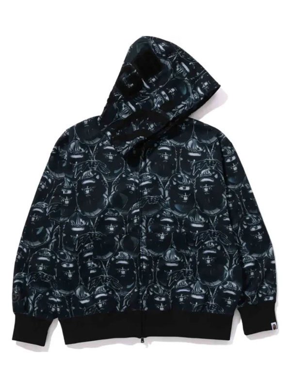 Ape-Head-Graffiti-Shark-Fleece-Zip-Up-Hoodie-1