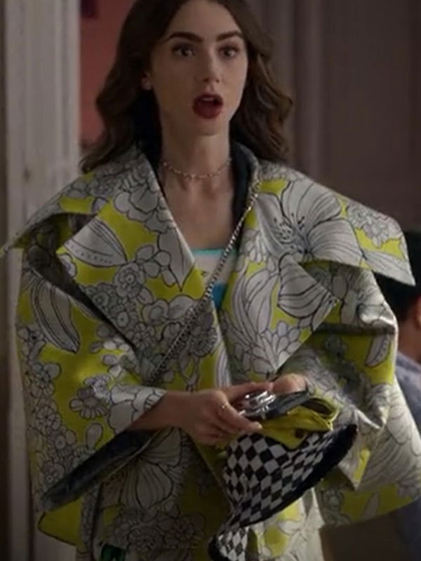 Emily-in-Paris-Lily-Collins-Yellow-Floral-Jacket-3
