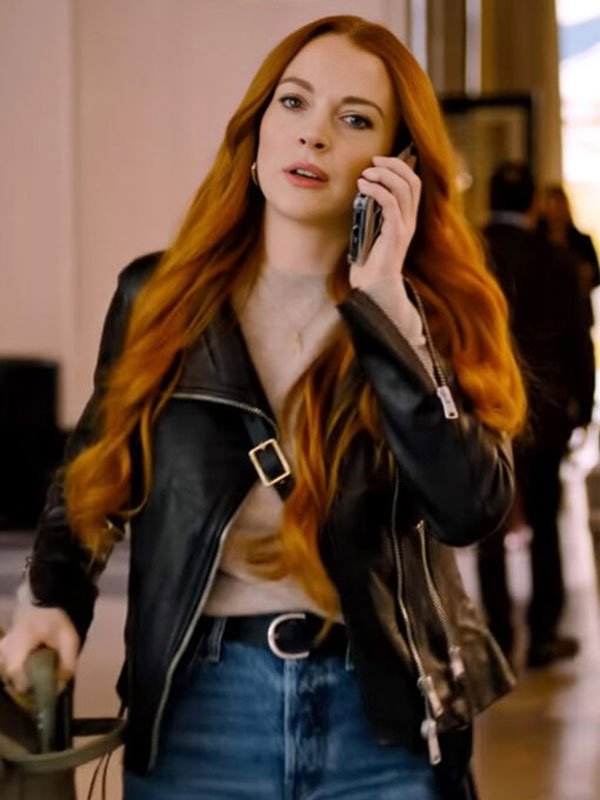 Lindsay-Lohan-Our-Little-Secret-2024-Black-Jacket-2