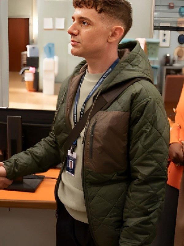 Abbott-Elementary-S04-Chris-Perfetti-Green-Quilted-Jacket-1