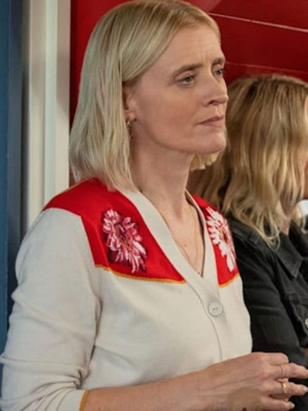 Bad-Sisters-S2-Anne-Marie-Duff-floral-Cardigan-2