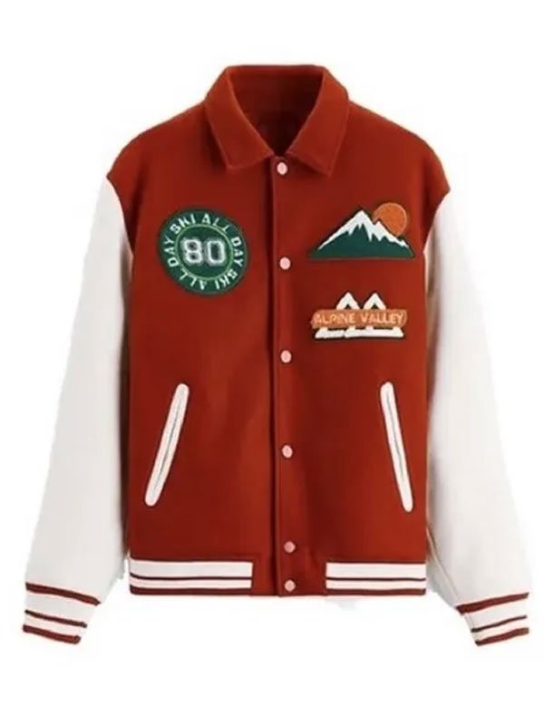 All-Day-Ski-80-Orange-&-White-Wool-Varsity-Jacket