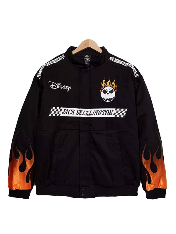 Disney-Jack-Skellington-Flaming-Racing-Black-Cotton-Jacket