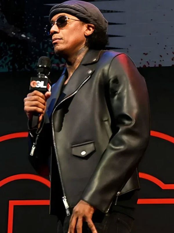 Nick-Cannon-Global-Gaming-League-Black-Leather-Jacket