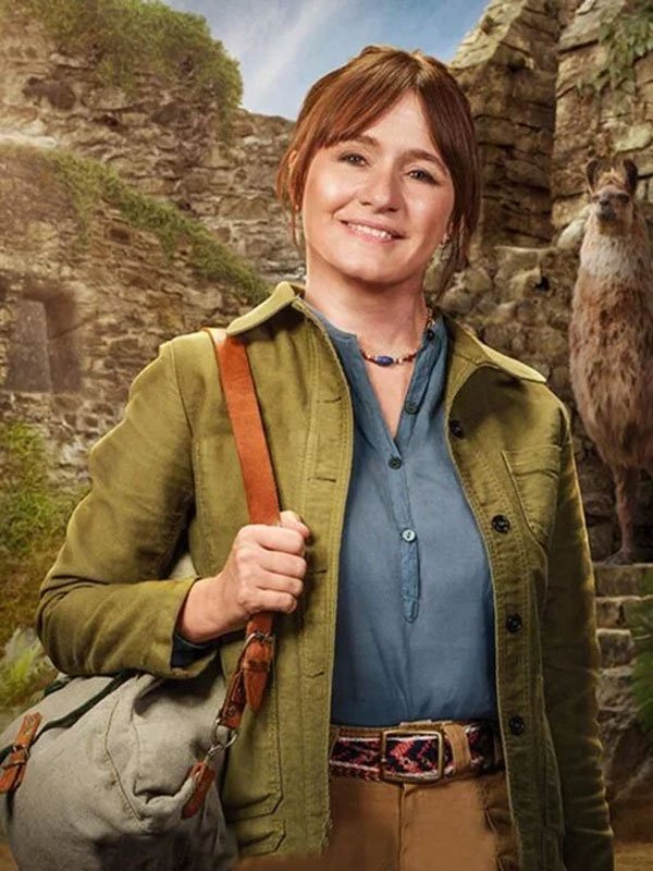 Paddington-In-Peru-Emily-Mortimer-Green-Cotton-Jacket-2