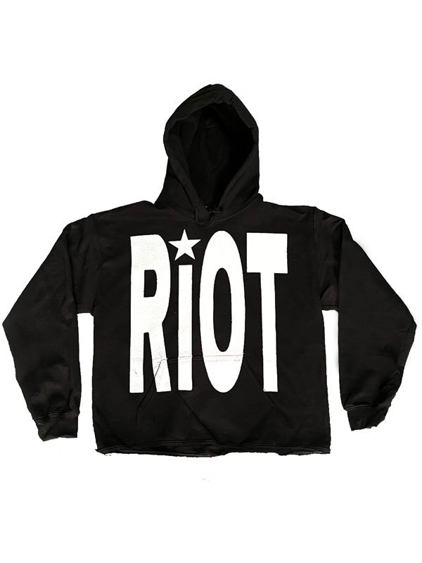 Riot-Black-Fleece-Pullover-Hoodie