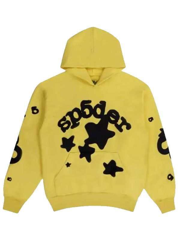 Sp5der-Gold-Beluga-Yellow-Fleece-Pullover-Hoodie-1