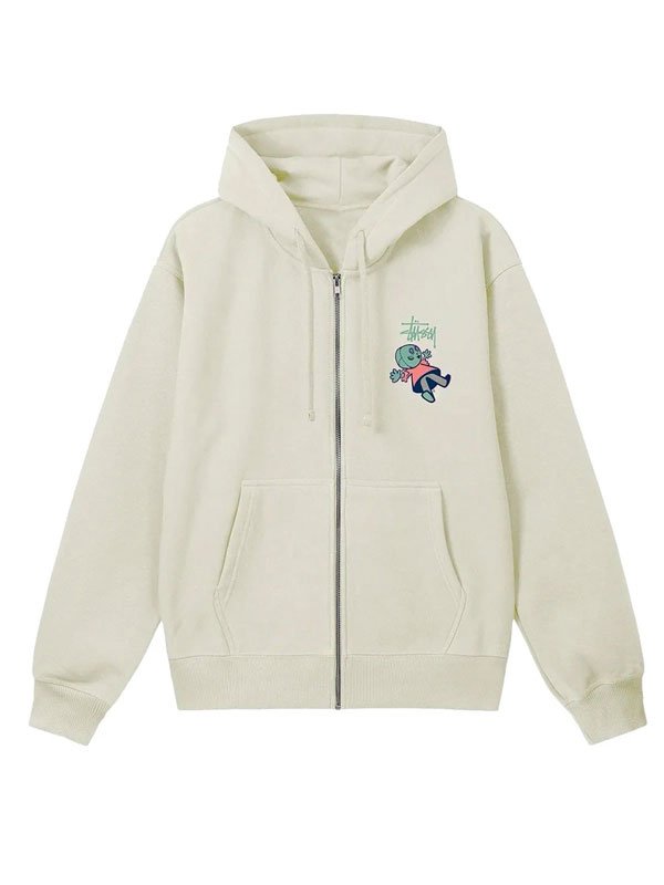 Stussy-Dollie-White-Fleece-Zip--Up-Hoodie-1