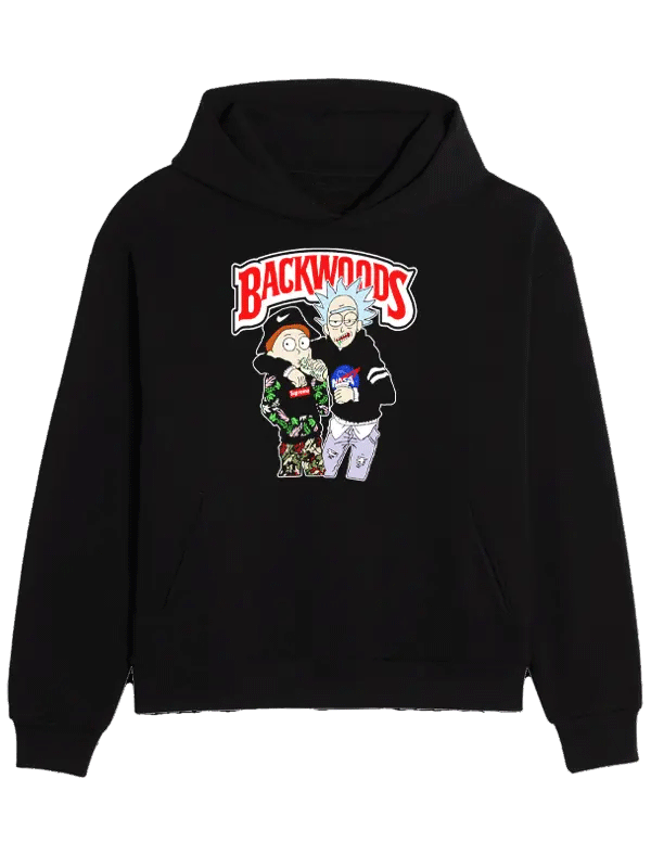 rick-and-morty-backwoods-black-pullover-hoodie