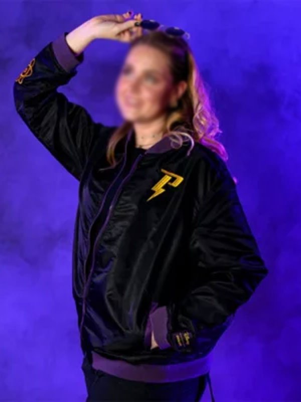 cakeworthy-poweline-black-bomber-polyester-jacket-3