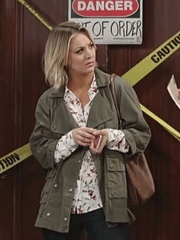 the-big-bang-theory-kaley-cuoco-green-cotton-jacket